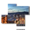 paintings with images barcelona at night - version: 4 pannelli 94x77cm