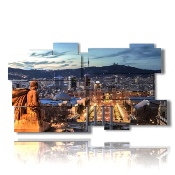 Nighttime images of Barcelona