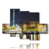 quadro con foto barcellona di sera panoramica illuminata - version: 6 pannelli 135x96cm