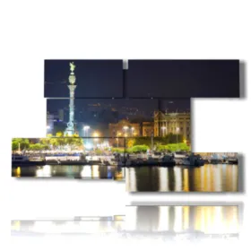 photo de Barcelone le soir