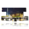 painting with photos barcelona in the evening illuminated panoramic - version: 8 pannelli 186x97cm