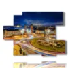 bild mit fotos stadtzentrum von barcelona bei nacht - version: 6 pannelli 129x94cm