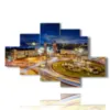 bild mit fotos stadtzentrum von barcelona bei nacht - version: 6 pannelli 146x94cm