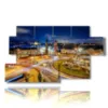 bild mit fotos stadtzentrum von barcelona bei nacht - version: 7 pannelli 157x90cm