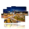 painting with photos barcelona city center at night - version: 9 pannelli 171x108cm