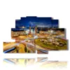 bild mit fotos stadtzentrum von barcelona bei nacht - version: 9 pannelli 173x103cm