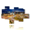 painting with photos barcelona city center at night - version: 8 pannelli 175x112cm
