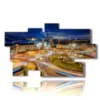 painting with photos barcelona city center at night - version: 9 pannelli 182x107cm