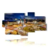 recuadro de fotos centro ciudad de barcelona de noche - version: 8 pannelli 184x100cm