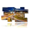 bild mit fotos stadtzentrum von barcelona bei nacht - version: 10 pannelli 186x105cm