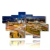 bild mit fotos stadtzentrum von barcelona bei nacht - version: 9 pannelli 187x108cm