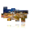 painting with photos barcelona city center at night - version: 9 pannelli 195x115cm