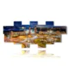 painting with photos barcelona city center at night - version: 11 pannelli 232x98cm