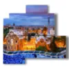 quadri con foto mosaico barcellona gaudi park di sera - version: 4 pannelli 83x78cm