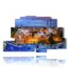 bilder mit mosaikfoto barcelona gaudi park am abend - version: 9 pannelli 173x103cm