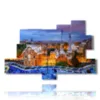 bilder mit mosaikfoto barcelona gaudi park am abend - version: 9 pannelli 183x121cm
