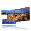 paintings with mosaic photos barcelona gaudi park in the evening - version: 9 pannelli 184x108cm