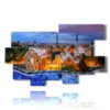paintings with mosaic photos barcelona gaudi park in the evening - version: 10 pannelli 186x115cm