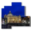 rome in paintings by night - version: 4 pannelli 83x78cm