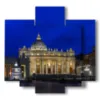 rome in paintings by night - version: 5 pannelli 89x85cm