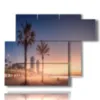 tableau avec des photos de la ville de barcelone au coucher du soleil - version: 6 pannelli 122x96cm