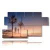 painting with photos barcelona city at sunset - version: 7 pannelli 157x90cm