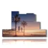 painting with photos barcelona city at sunset - version: 7 pannelli 171x101cm