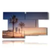 painting with photos barcelona city at sunset - version: 9 pannelli 177x101cm