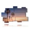 quadro con foto barcellona citta al tramonto - version: 11 pannelli 182x115cm
