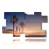 painting with photos barcelona city at sunset - version: 10 pannelli 186x105cm