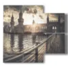 painting with photos berlin black and white - version: 4 pannelli 91x85cm