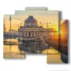 painting with photos berlin city - version: 5 pannelli 89x77cm