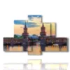 quadro con poster berlino - version: 6 pannelli 135x85cm