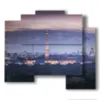 quadro con foto berlino di notte - version: 5 pannelli 89x77cm
