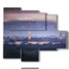 painting with photos berlin at night - version: 5 pannelli 104x90cm