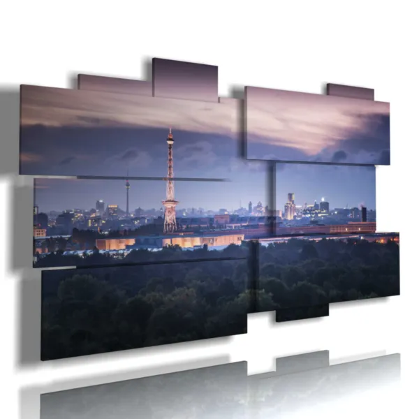 Cuadro con foto de Berlín de noche