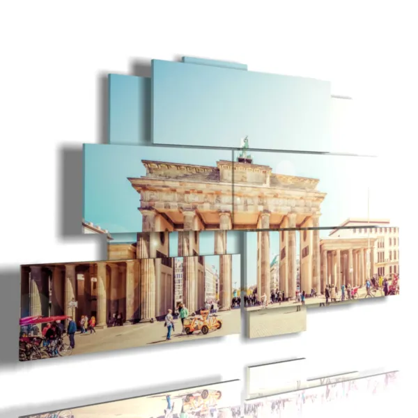 Painting with a photo of Berlin city center