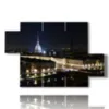paintings depicting turin by night - version: 5 pannelli 128x85cm
