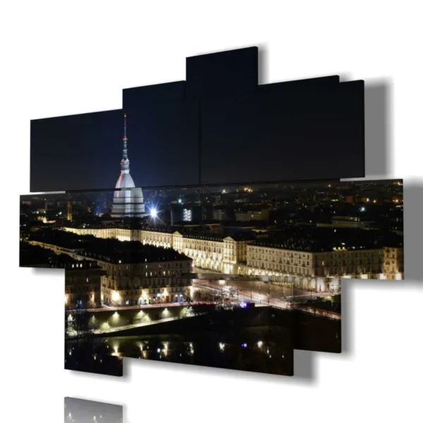 Gemälde aus Torino bei Nacht