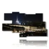 paintings depicting turin by night - version: 9 pannelli 180x103cm