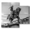affiche tableaux turin statue d emanuele filiberto di savoia - version: 4 pannelli 91x85cm