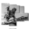 poster bilder turin statue von emanuele filiberto di savoia - version: 5 pannelli 104x90cm