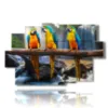 paintings with parrot birds - version: 9 pannelli 171x108cm