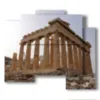 painting with photos ancient athens the parthenon - version: 5 pannelli 89x77cm