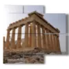 painting with photos ancient athens the parthenon - version: 4 pannelli 91x85cm