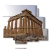 painting with photos ancient athens the parthenon - version: 6 pannelli 113x99cm