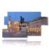 tableaux estampes turin piazza san carlo - version: 7 pannelli 157x90cm