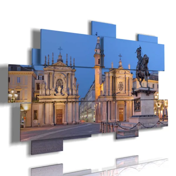 Paintings and prints of Piazza San Carlo in Turin