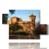 moderne bilder turin il castello - version: 5 pannelli 128x85cm