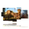 tableaux modernes turin le chateau - version: 8 pannelli 184x100cm